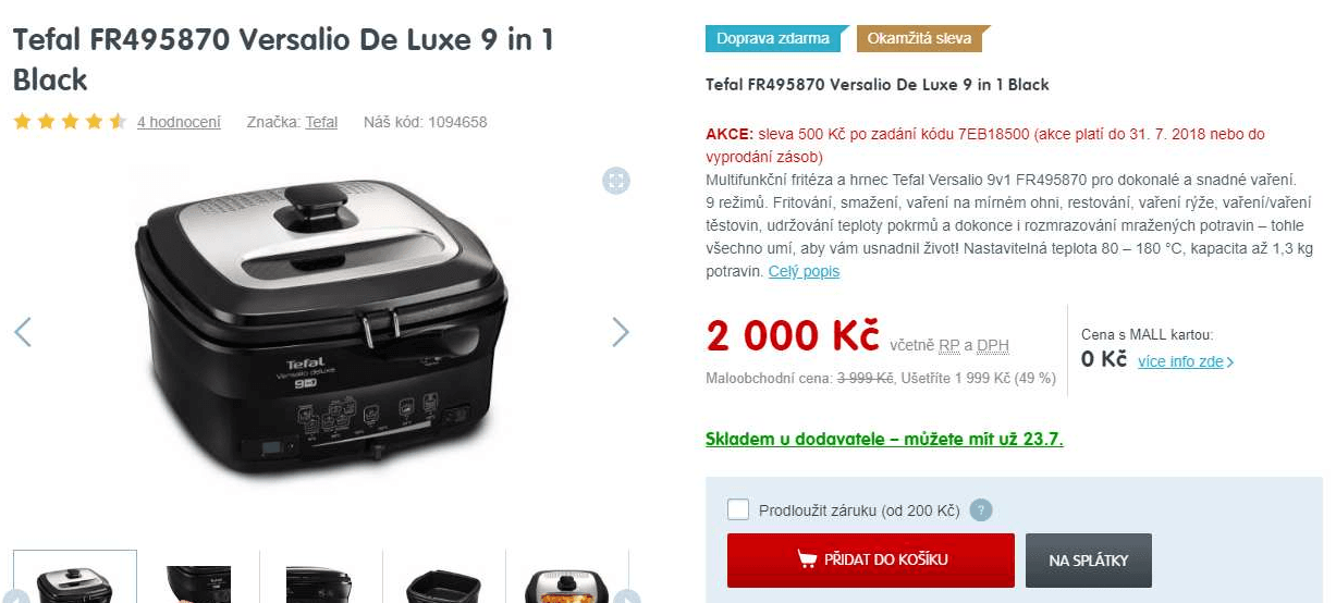 Multifunkční fritéza a hrnec Tefal 9v1