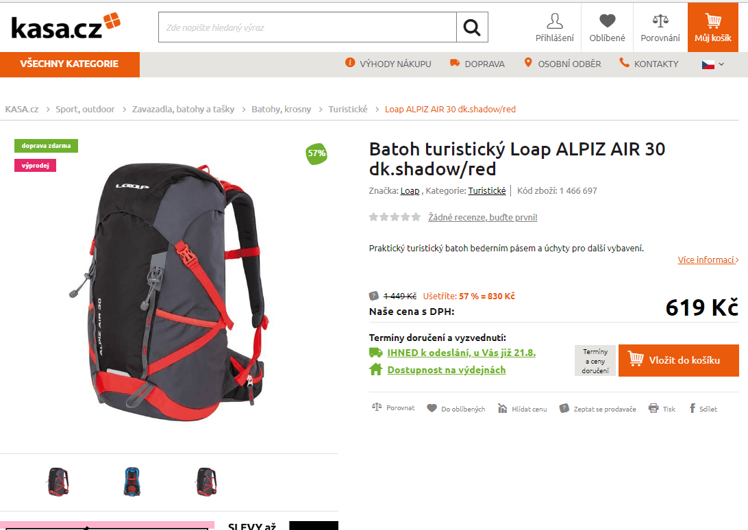 Batoh Loap Alpiz Air 30 litrů
