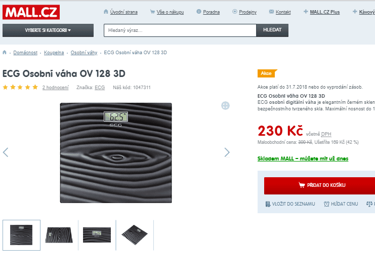Osobní váha ECG OV 128 3D