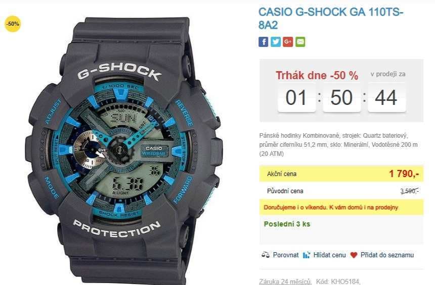 Pánské hodinky CASIO GA 110TS-8A2