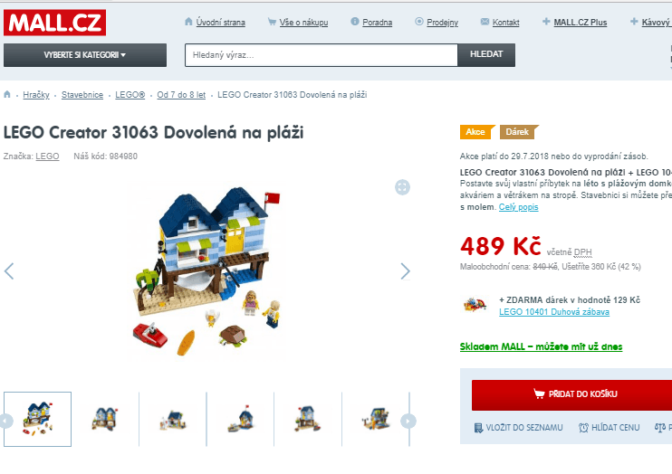 LEGO Creator 31063 Dovolená na pláži