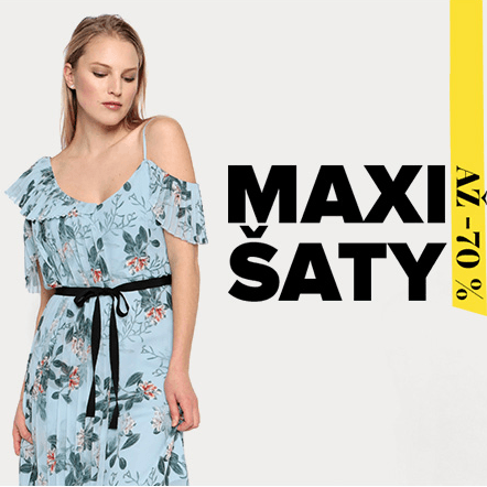 Sleva až 70% sleva na maxi šaty