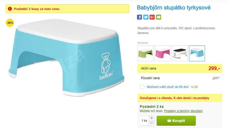 Stupátko pro děti k umyvadlu Babybjörn 
