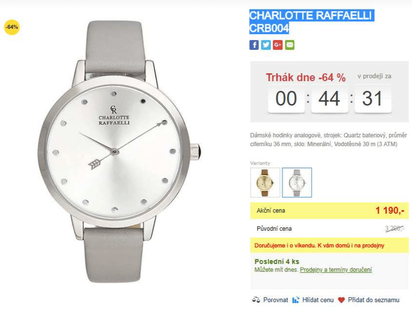 Dámské hodinky CHARLOTTE RAFFAELLI 