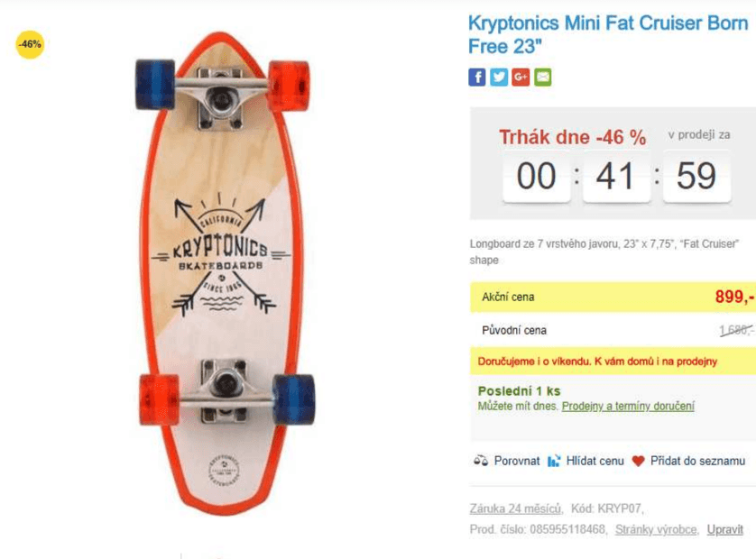 Longboard cruiser Kryptonics Mini Fat Born