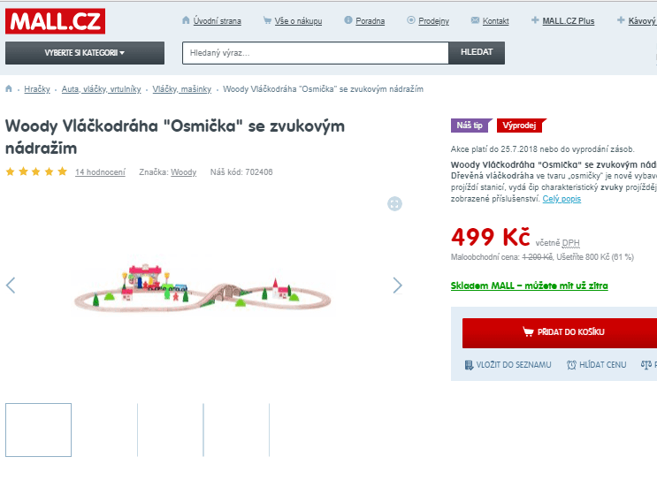 Vláčkodráha osmička se zvukovým nádražím