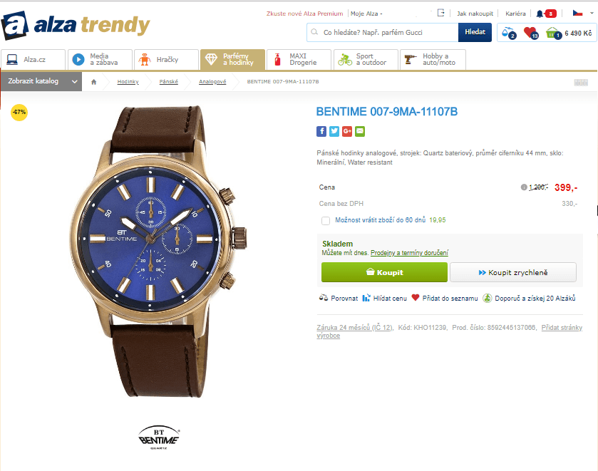 Pánské hodinky Bentime 007-9MA-11107B