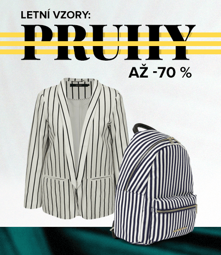 Sleva až 70% sleva na pruhovanou módu