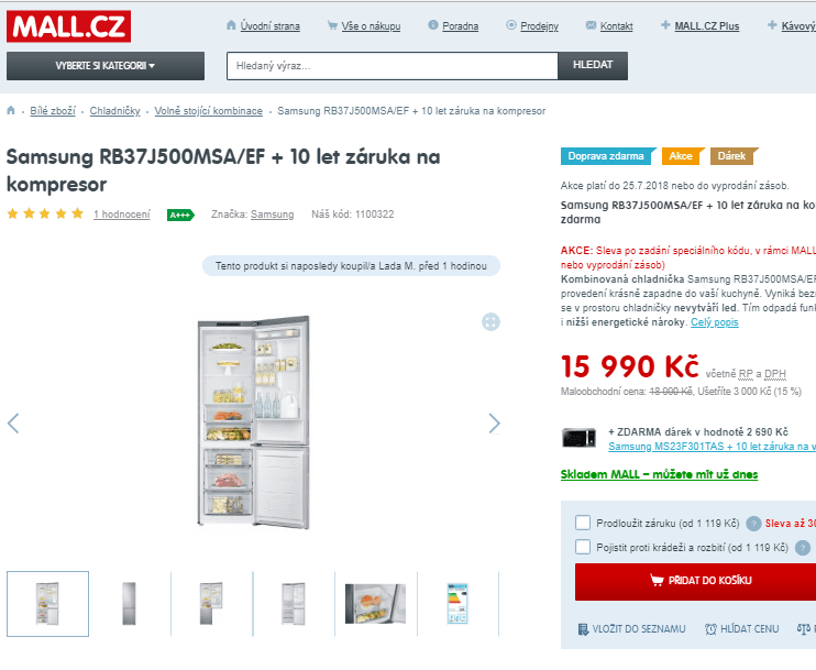 Komb. chladnička Samsung, A+++, No Frost
