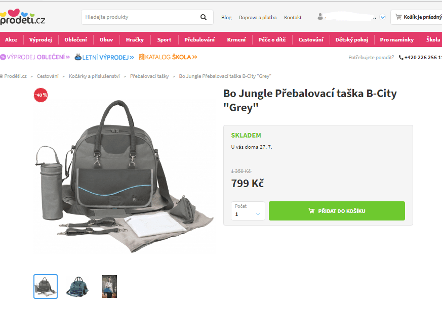 Přebalovací taška Bo Jungle B-CITY