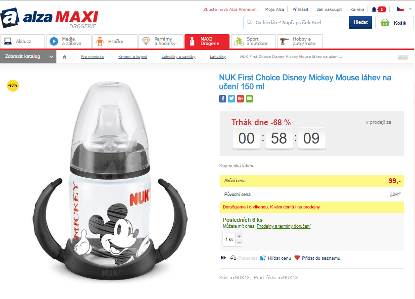 NUK láhev Disney 150 ml, 6m+