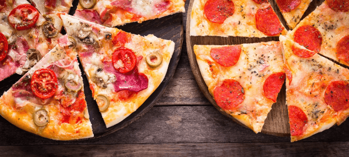 2× pizza podle vlastního výběru, průměr 32 cm