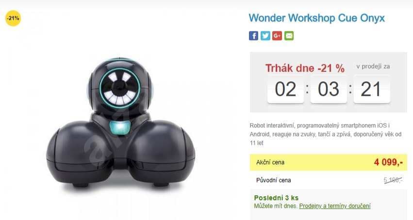 Interaktivní robot Wonder Workshop Cue 