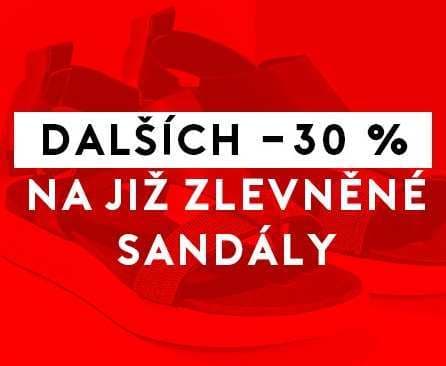 Extra sleva 30% na výprodej sandálů