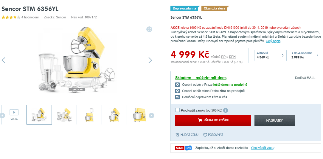 Kuchyňský robot Sencor STM 6356YL