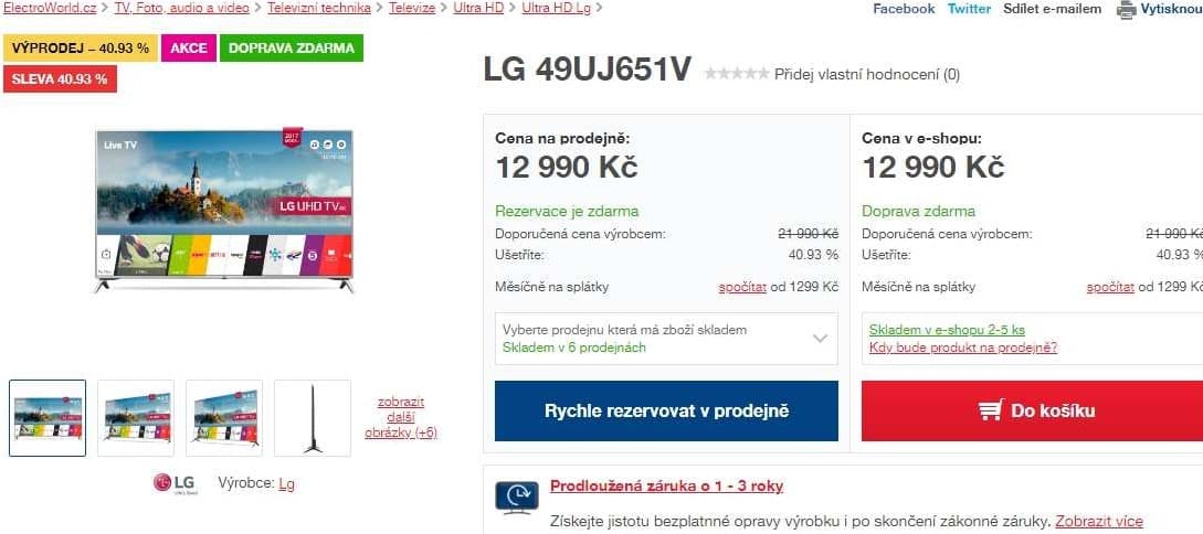 Ultra HD TV, HDR, Smart, 123 cm, LG