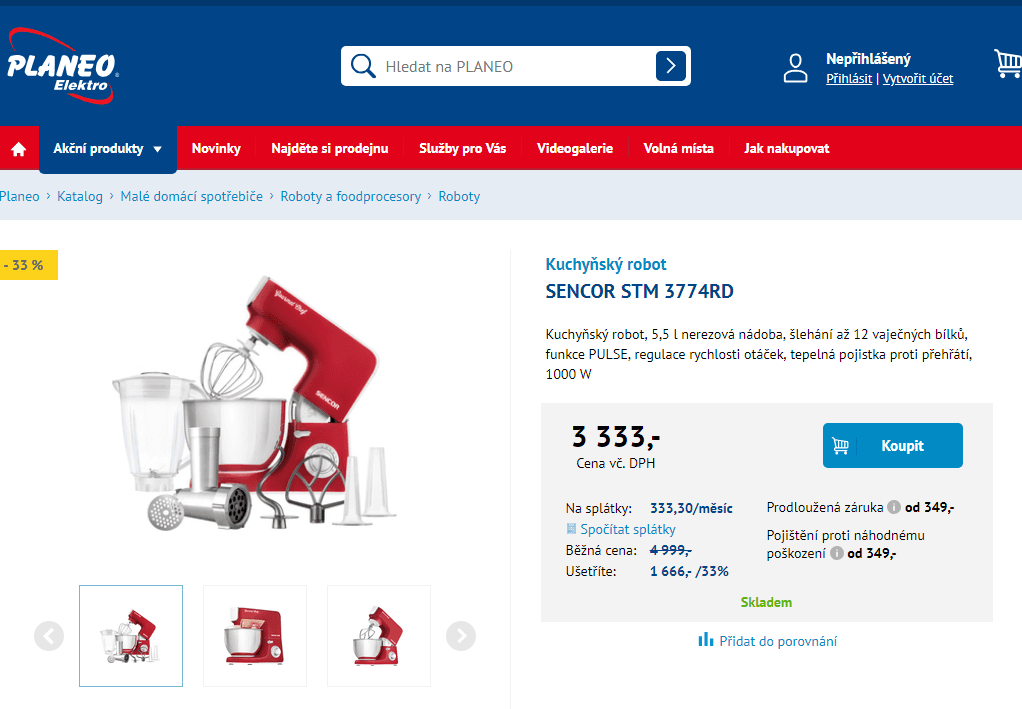 Kuchyňský robot SENCOR STM 3774RD