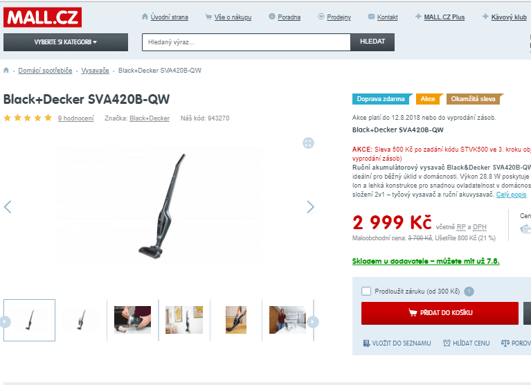 Ruční aku vysavač Black&Decker 2v1