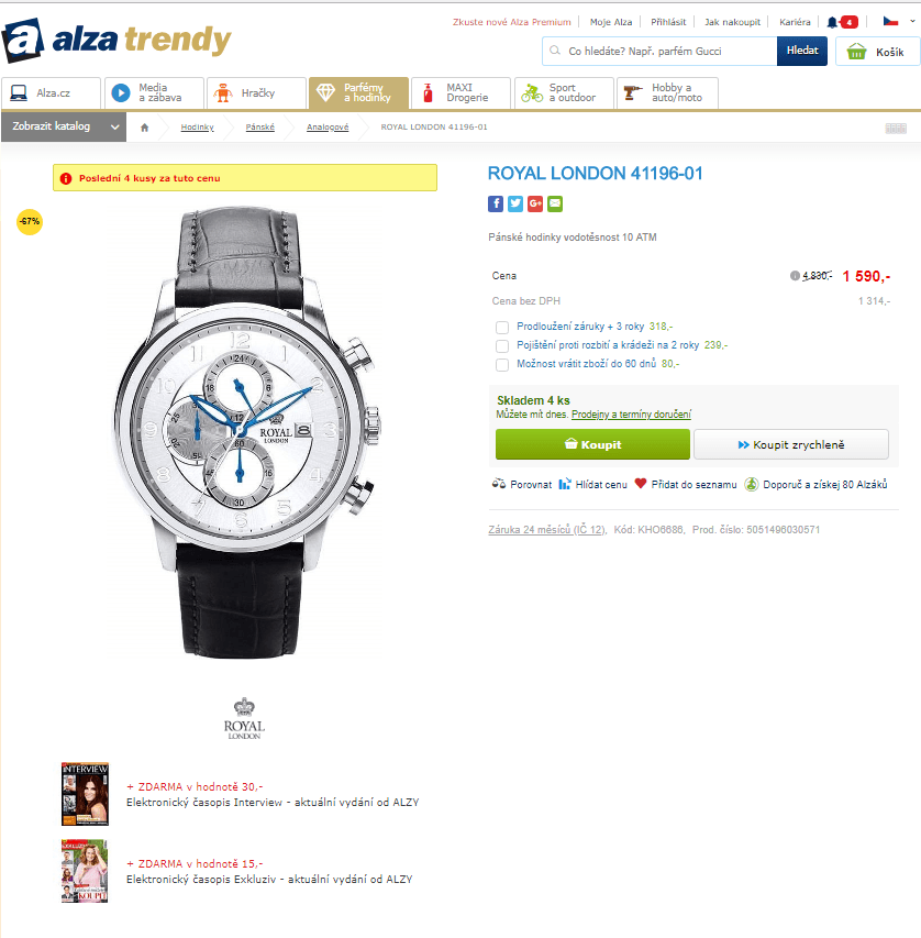 Pánské hodinky Royal London 41196-01