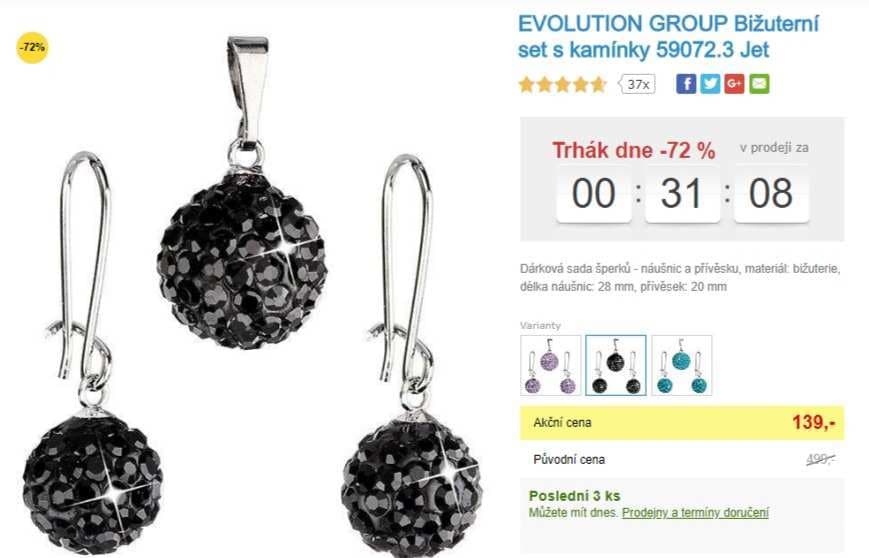 Set přívěsku a náušnic