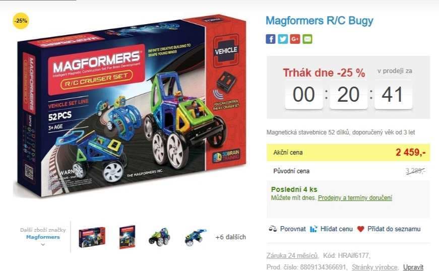 Stavebnice Magformers R/C Bugy