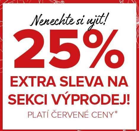 Extra sleva 25% na výprodej