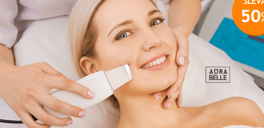 Čištění ultrazvukovou špachtlí + peeling