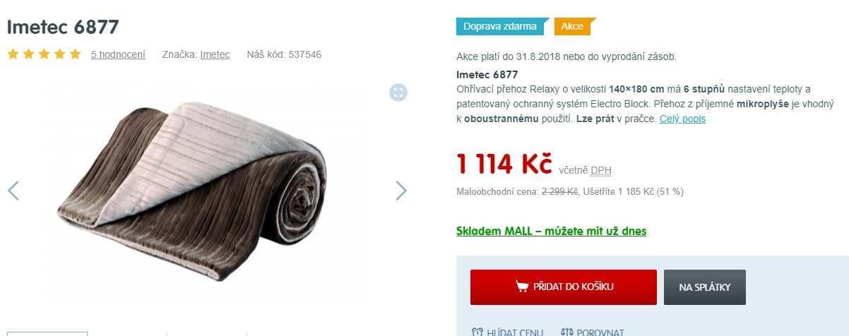 El. deka Imetex, 6 teplot, Termo-scan