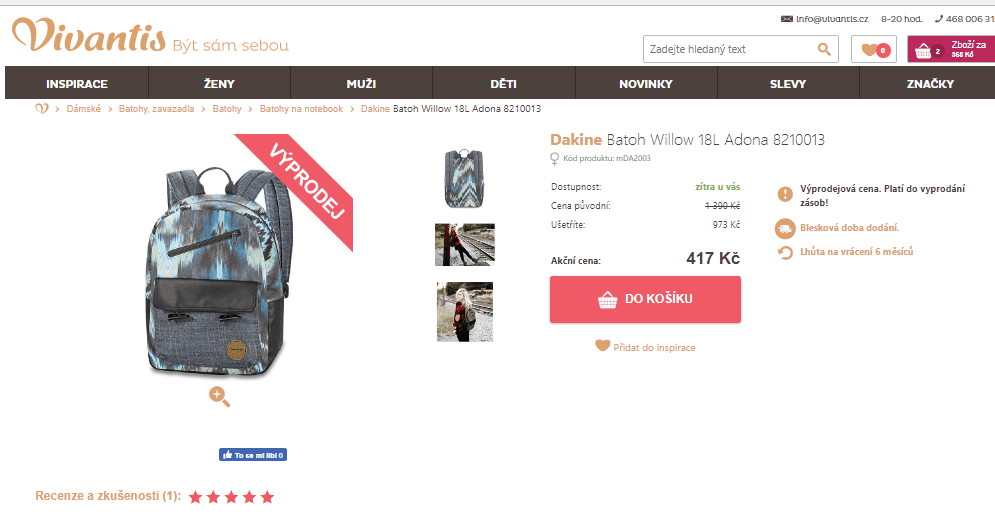 Dámský trendy batoh Dakine Willow 