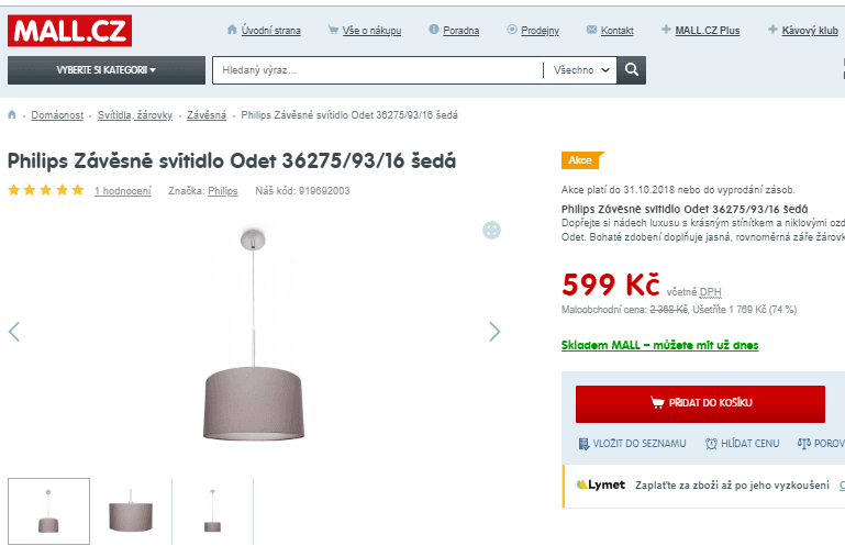 Závěsné světlo Massive Philips, 40 cm