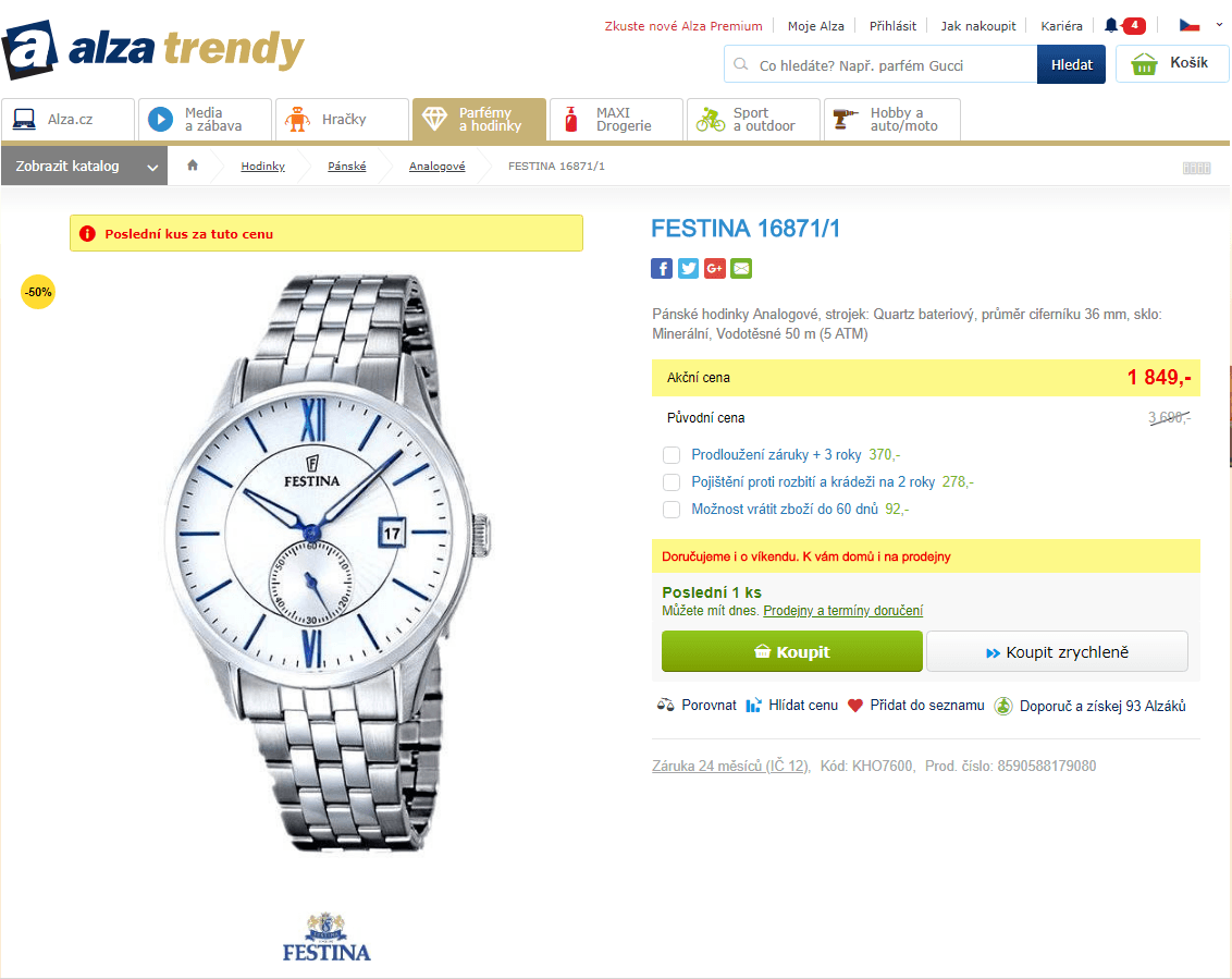 Pánské hodinky Festina 16871/1