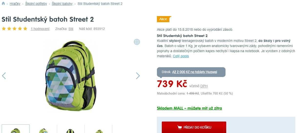 Studentský batoh Stil teen Street 2