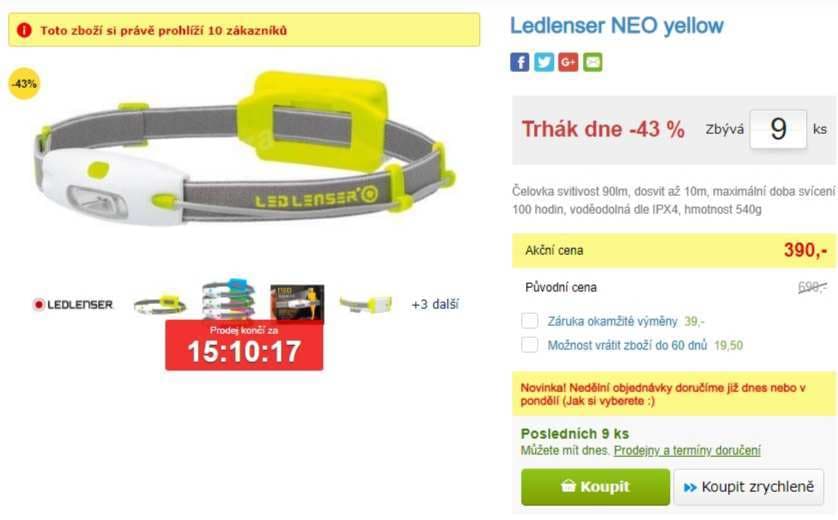 Čelovka Ledlenser NEO žlutá