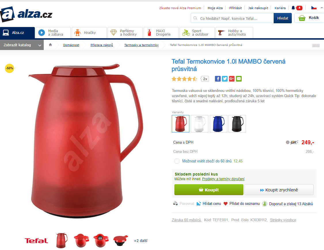 Vakuová termokonvice Tefal Mambo 1 l