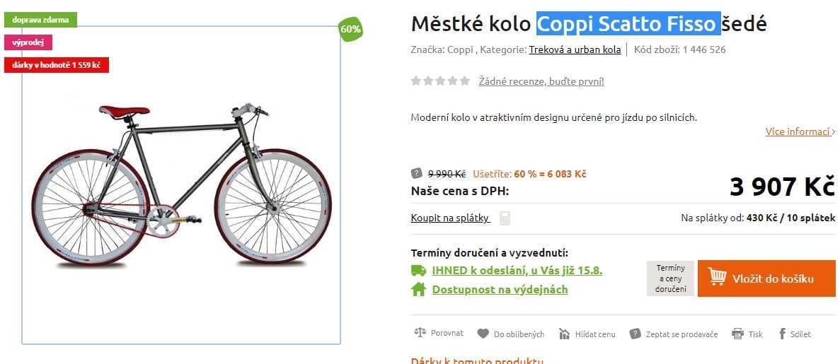 Trekové kolo Coppi Scatto Fisso