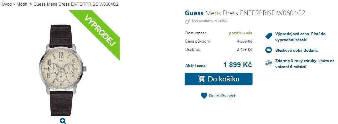 Pánské hodinky Guess Mens Dress ENTERPRISE