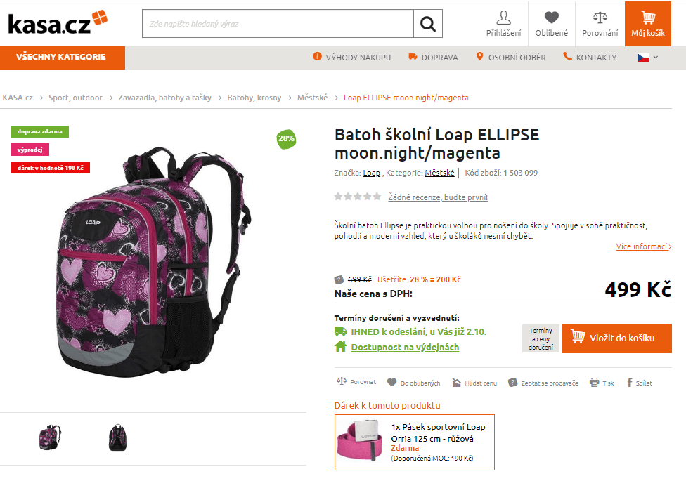 Školní batoh Loap Ellipse, 25 litrů