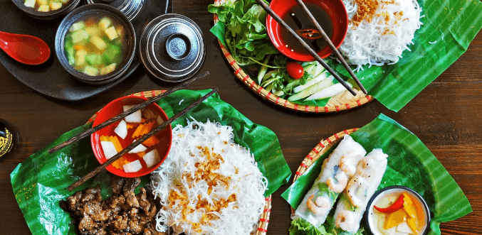 2× 3chodové vietnamské menu I (bůček i tofu)