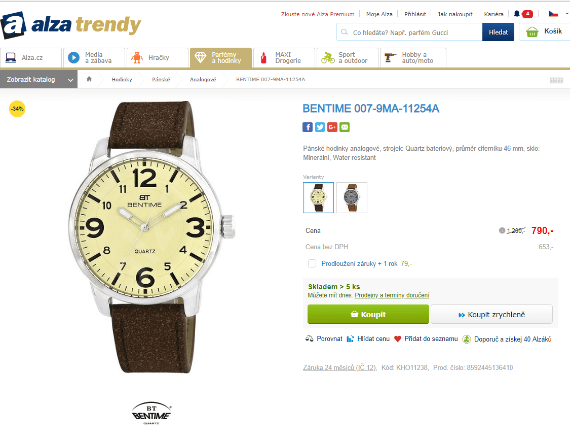 Pánské hodinky Bentime 007-9MA-11254A