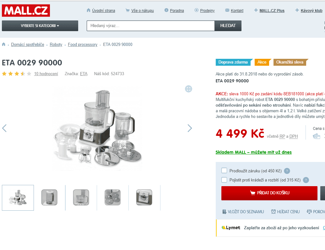 Multifukční kuchyňský robot ETA Centrino