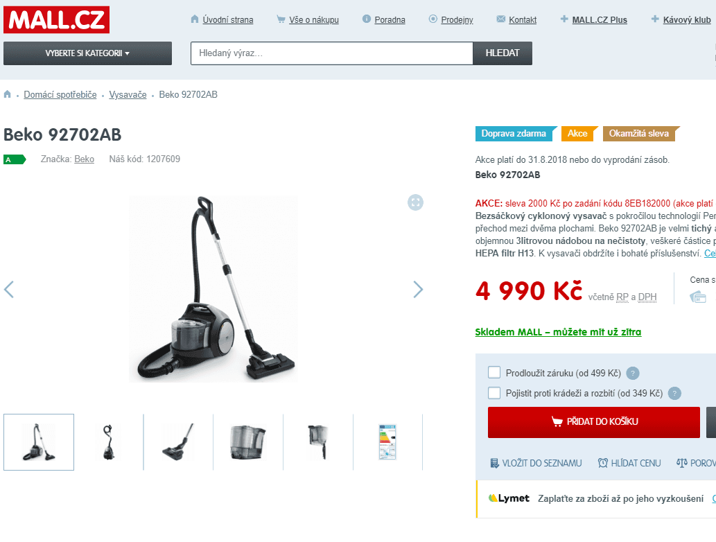 Bezsáčkový cyklonový vysavač Beko
