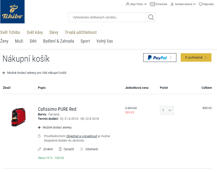 Kávovar Cafissimo Pure - různé barvy