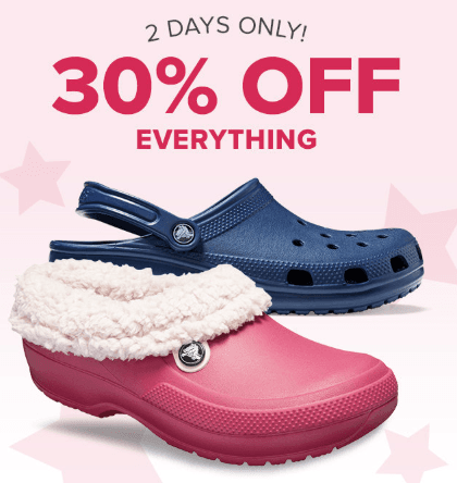 Extra sleva 30% na všechny Crocs