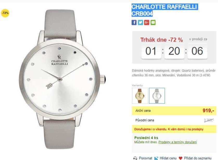 Dámské hodinky Charlotte Raffelli