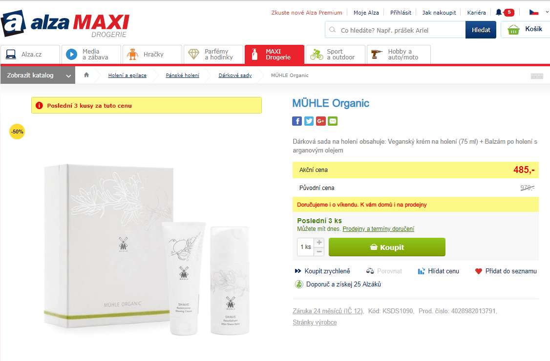 Dárková sada na holení MÜHLE Organic