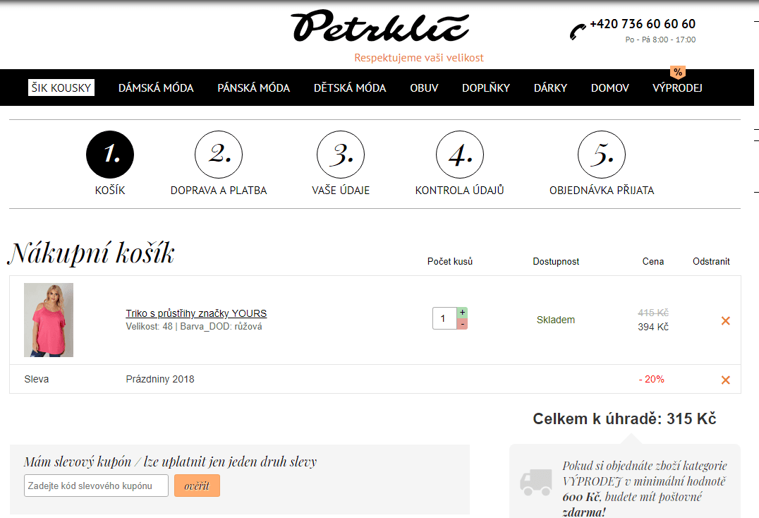 Petrklic.cz - extra kód -20% na Výprodej