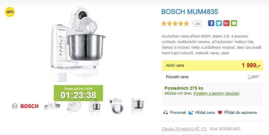 Kuchyňský robot BOSCH MUM4835