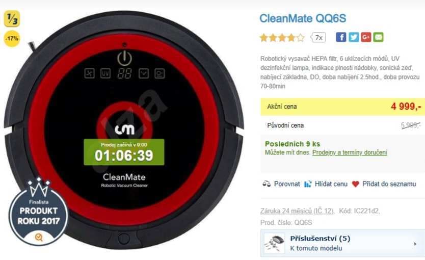 Robotický vysavač CleanMate QQ 6S
