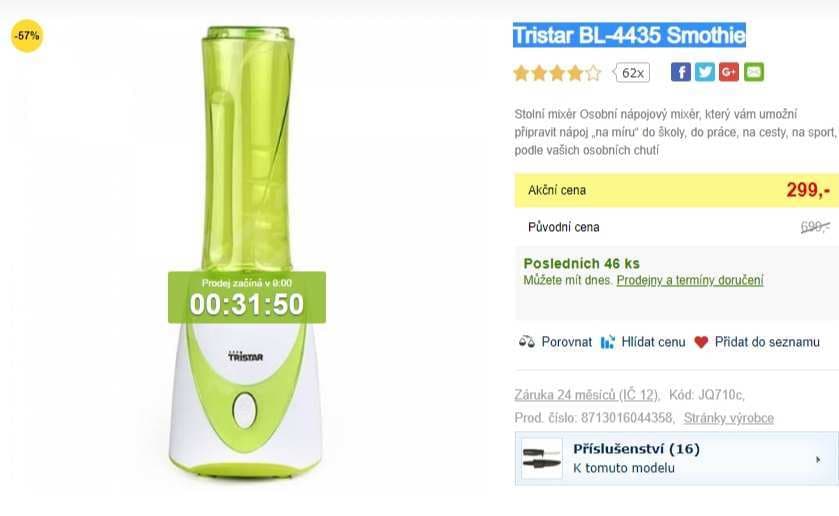 Smoothie mixér Tristar BL 4435
