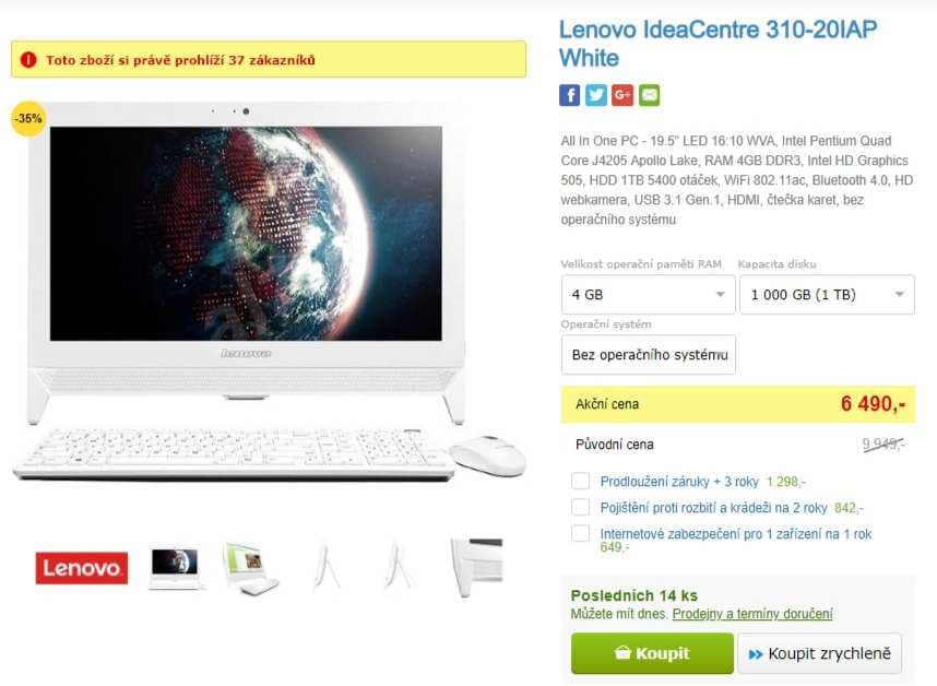 PC Fujitsu, 2,6GHz, 4GB RAM, 19"